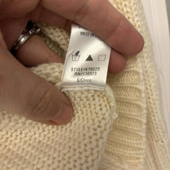 WOMEN'S ALLY OOPS FLOWER PULLOVER SWEATER ~ SMALL. Oversized Beachcore - Picture 8 of 11